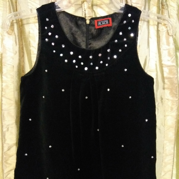 The Children's Place Black Velvet Dress - Picture 1 of 5